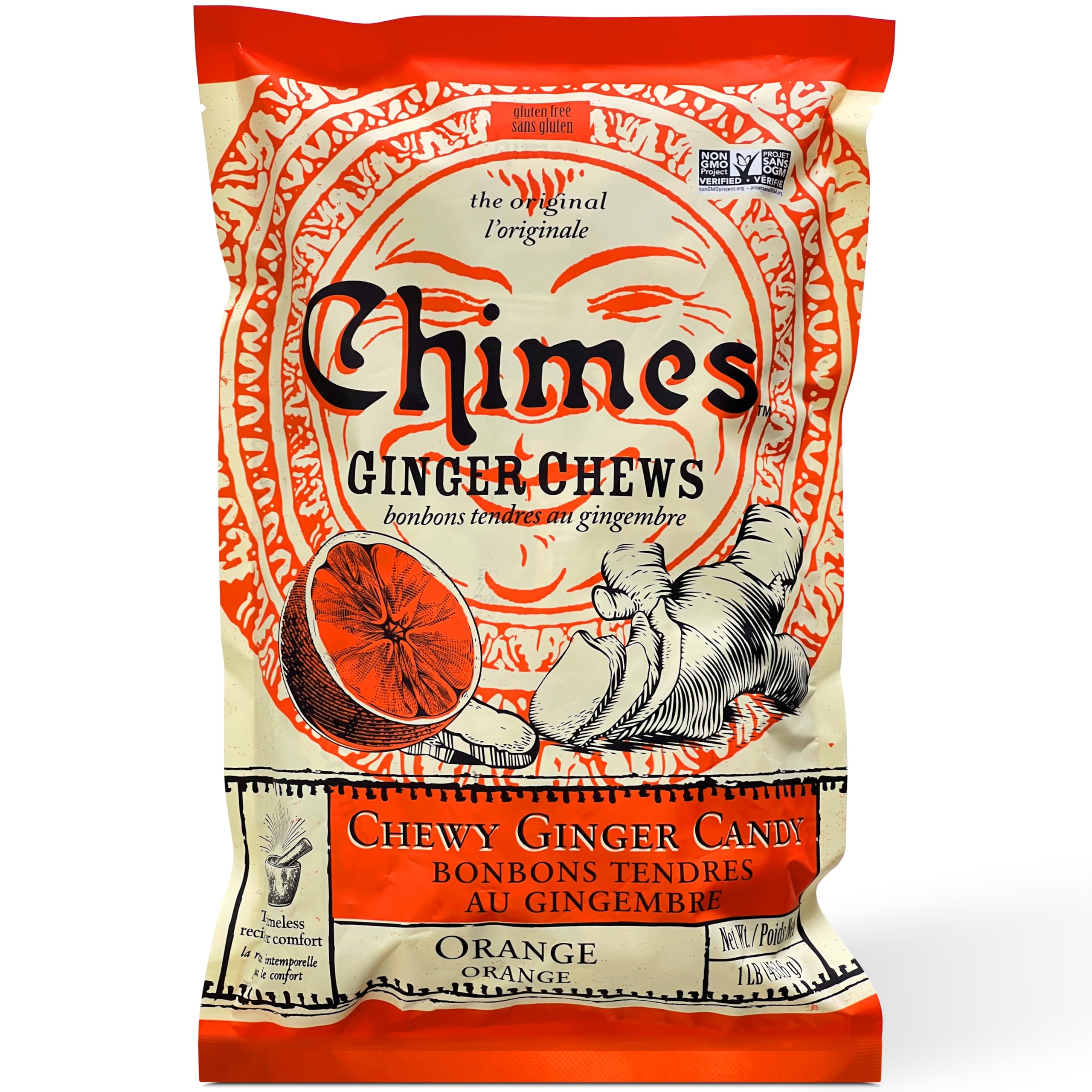 Chimes sello vegano y sin gluten destacando compatibilidad dietética