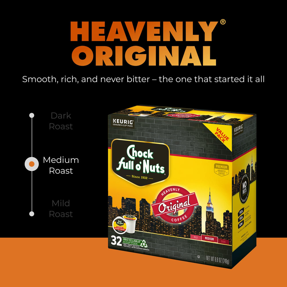 Chock Full o' Nuts café vertido en taza mostrando aroma y facilidad de preparación