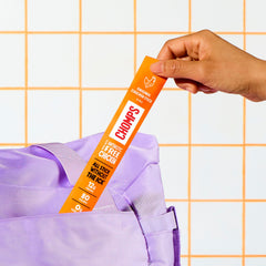 Etiqueta nutricional de Chomps destacando 12 g proteína y 0 g azúcar