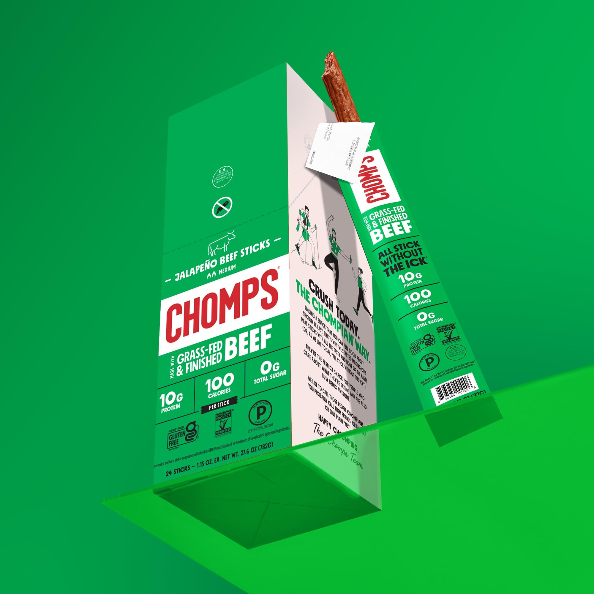 Chomps tamaño comparado con monedas fácil de llevar y guardar