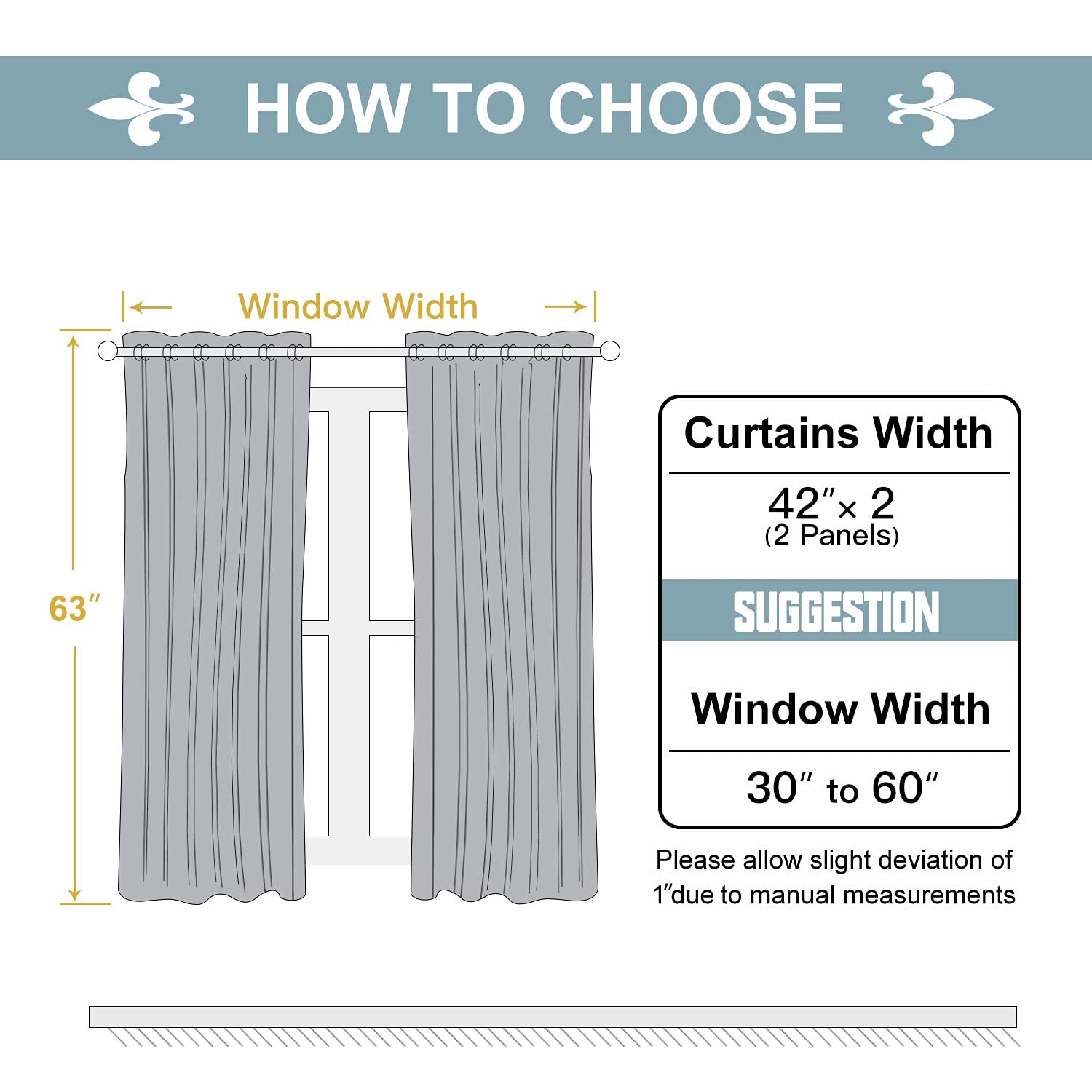 ChrisDowa panel next to tape measure showing 63 inch length and size clarity benefit