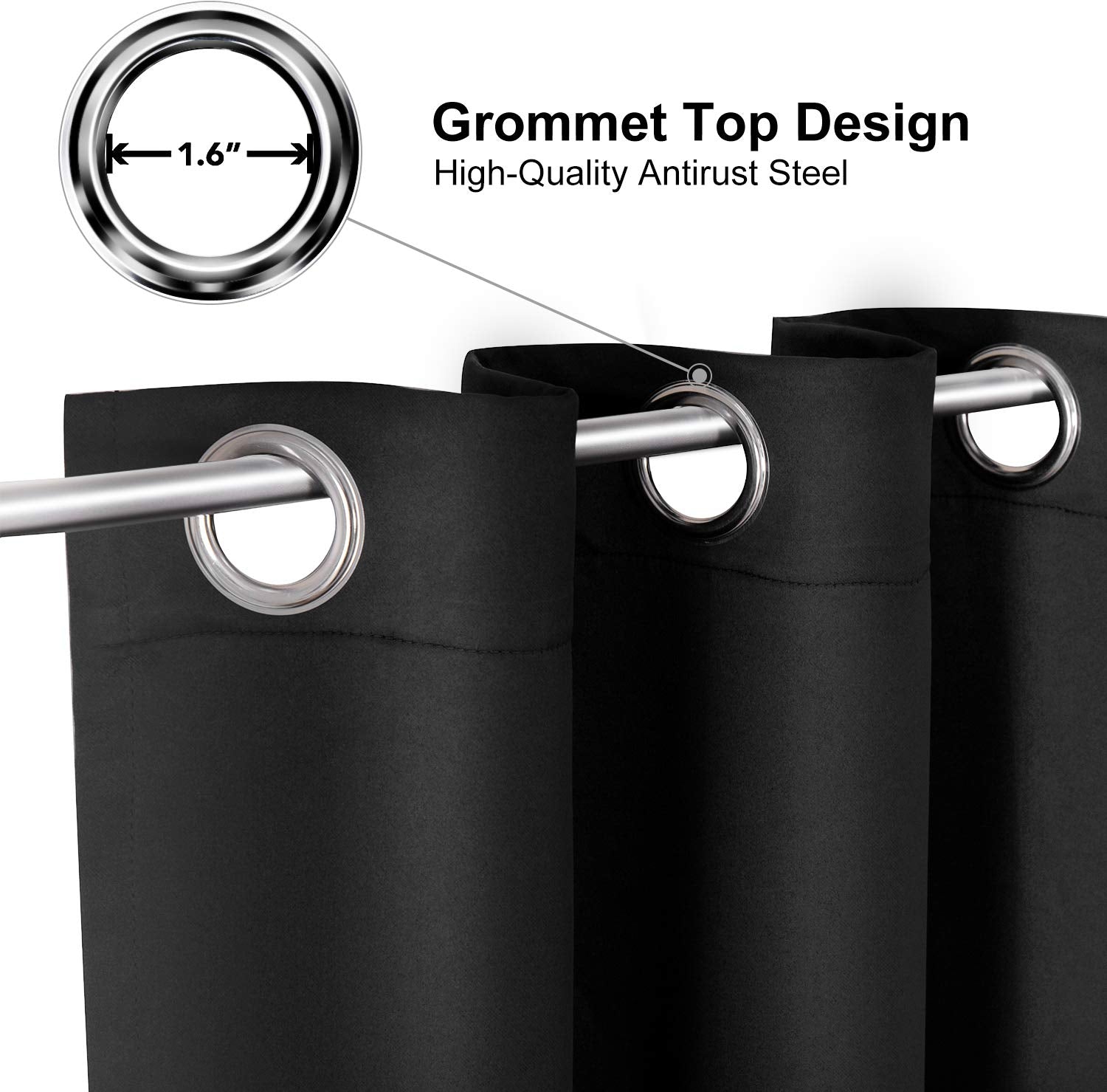 ChrisDowa close-up of silver grommet showing smooth installation benefit