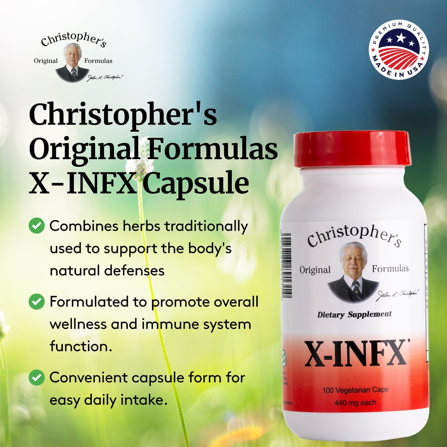 Christopher's Original Formulas botella en mano que ilustra el tamaño práctico para llevar