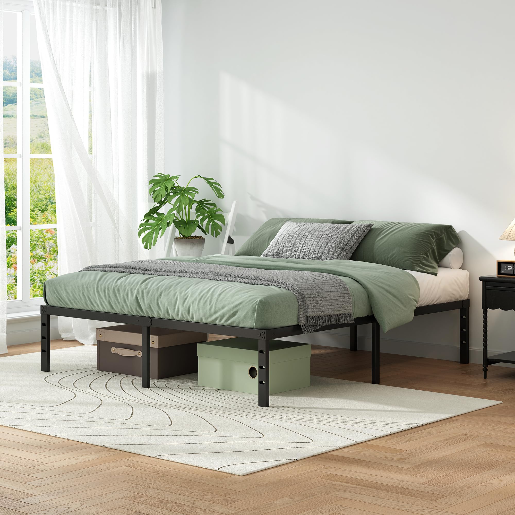 Chroark cama en dormitorio minimalista, mejora la estética