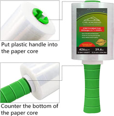 CHUANGSEED mango ergonómico sosteniendo el rollo para envolver con menos esfuerzo