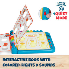 Chuckle & Roar open pages showing color spreads to support bilingual learning