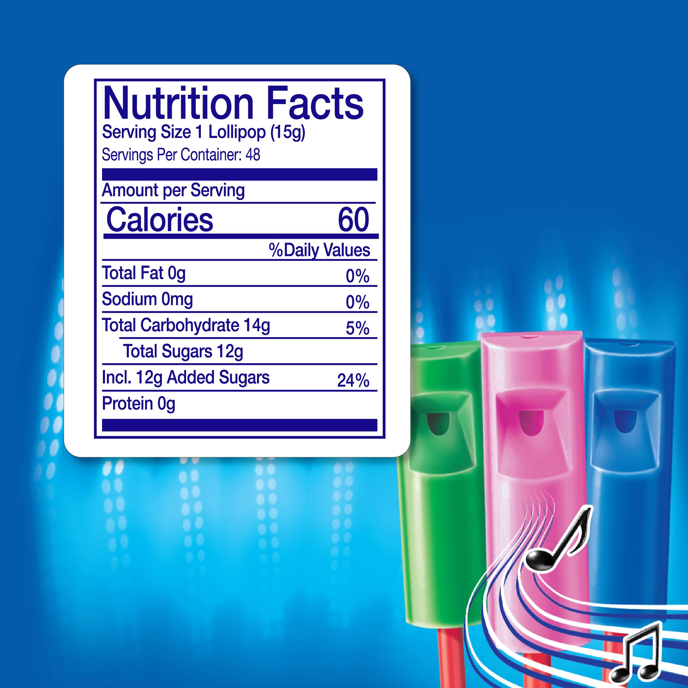 Chupa Chups etiqueta con ingredientes y fecha de caducidad visible