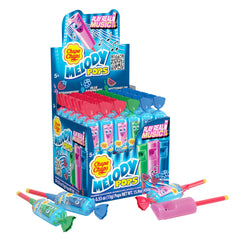Chupa Chups frente de caja Melody Pops mostrando 30 unidades y variedad