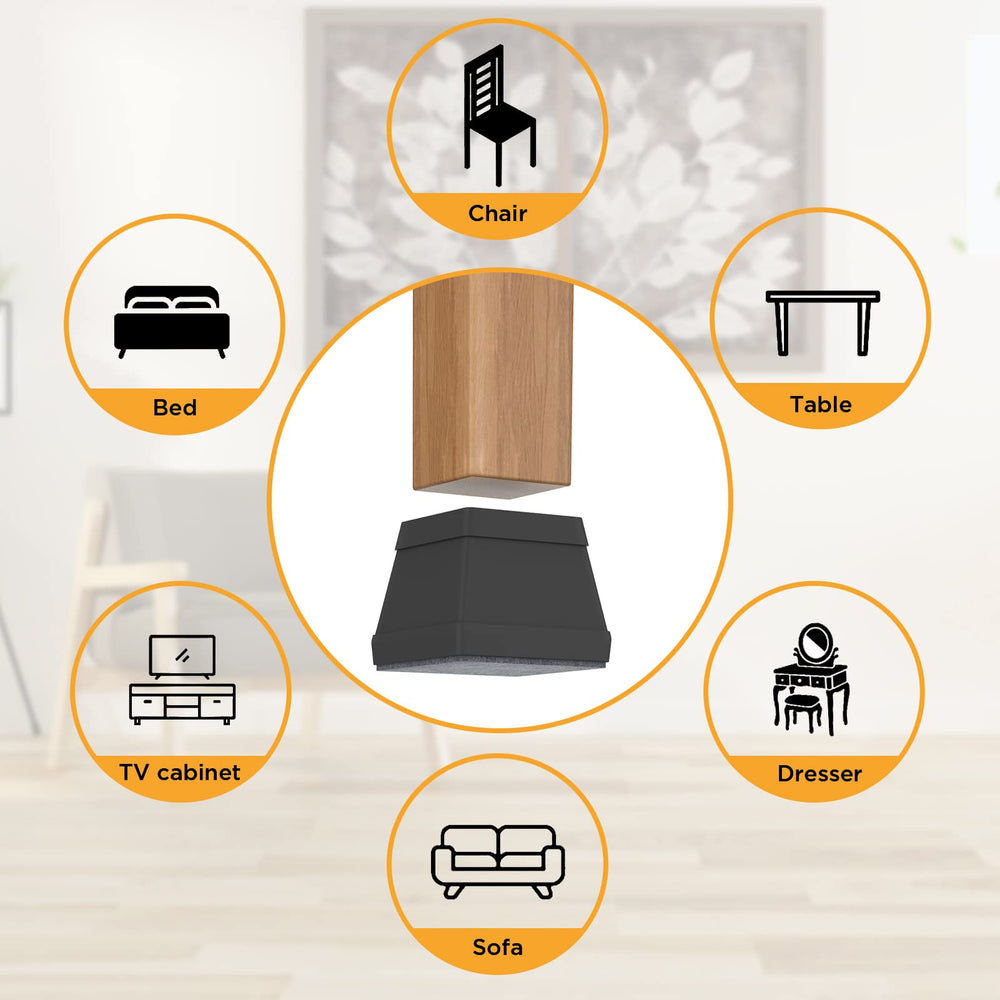 CHWM conjunto de 16 protectores listos para instalar en muebles