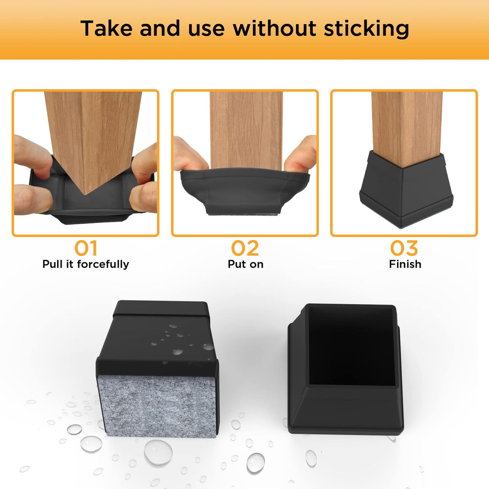 CHWM protector colocado en pata de silla reduce ruido y deslizamiento