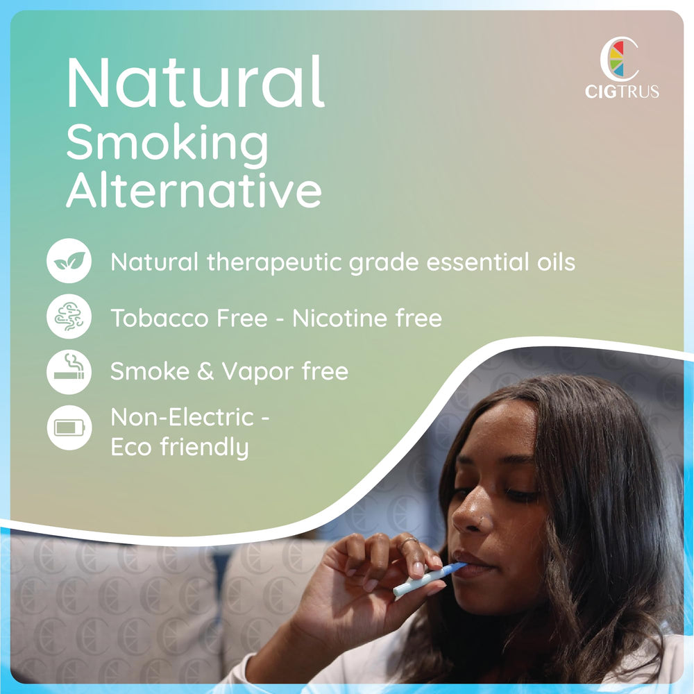 cigtrus inhalador en ambiente cotidiano promoviendo estilo sano