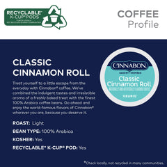 CINNABON cápsula K-Cup en mano lista para usar, conveniencia al instante