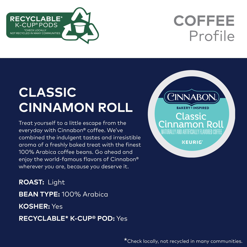 Cinnabon taza con café mostrando color y aroma similar a rollo de canela