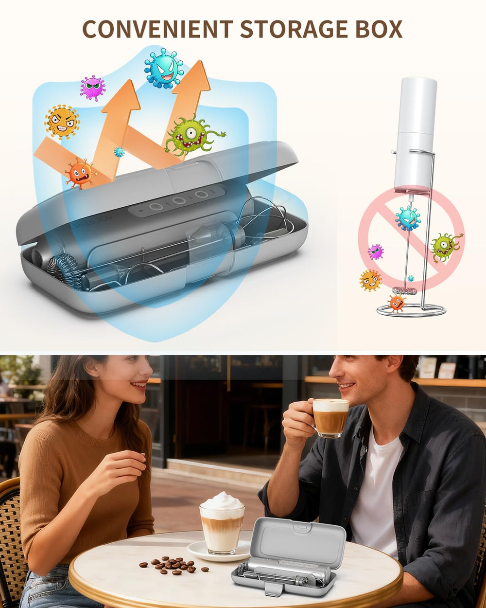 CIRCLE JOY comparativa tamaño en mano para transporte cómodo