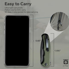 CIVIVI Mini Praxis flipper desplegado demostrando apertura rápida