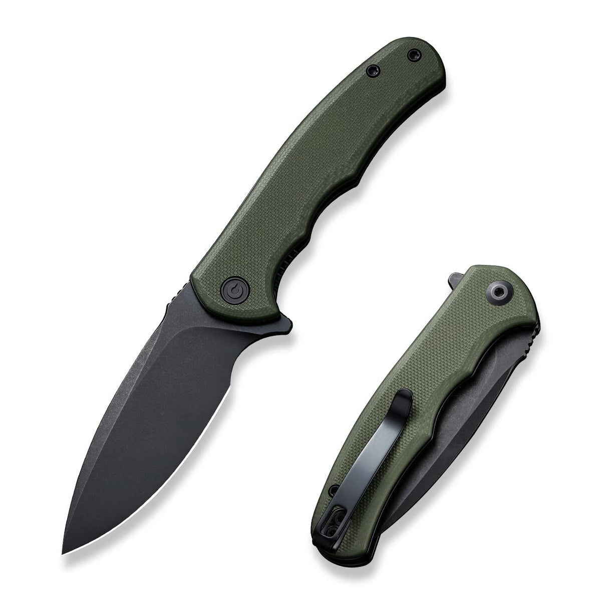 CIVIVI Mini Praxis vista frontal mostrando diseño y color OD Green