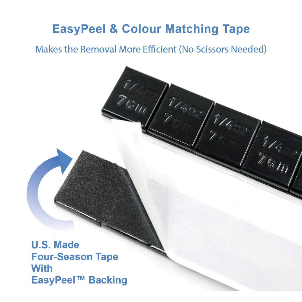 CKAuto adhesive backing peel action demonstrating strong four-season tape