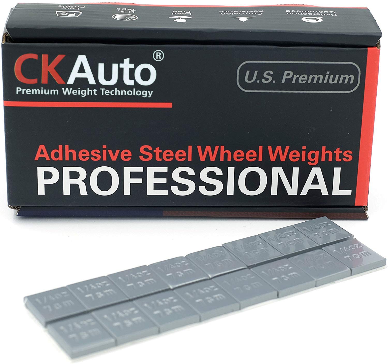 CKAuto caja frontal con tiras grises y 60 oz, presentación profesional y cantidad