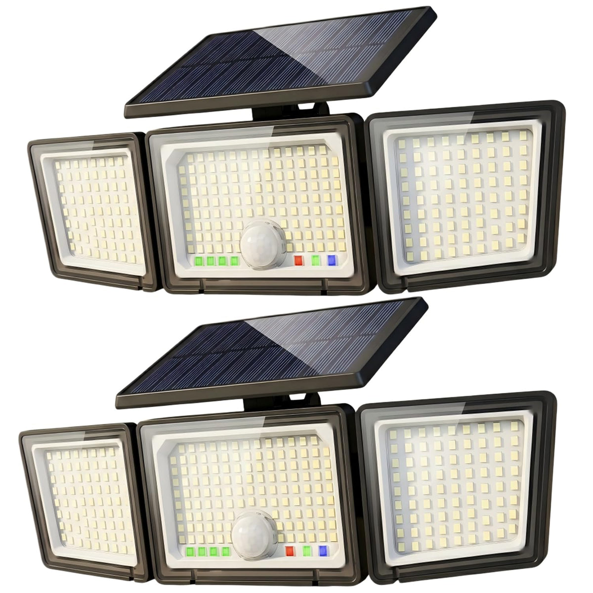 CLAONER vista frontal de luz solar tres cabezas para iluminación potente