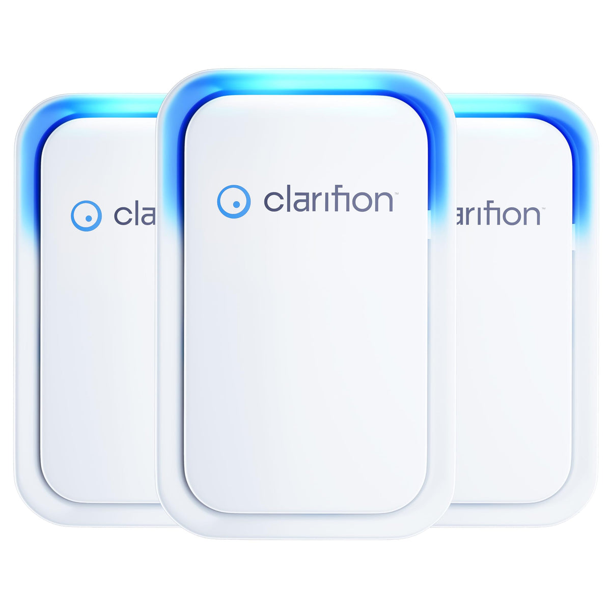 Clarifion vista frontal del dispositivo mostrando diseño compacto y efecto práctico