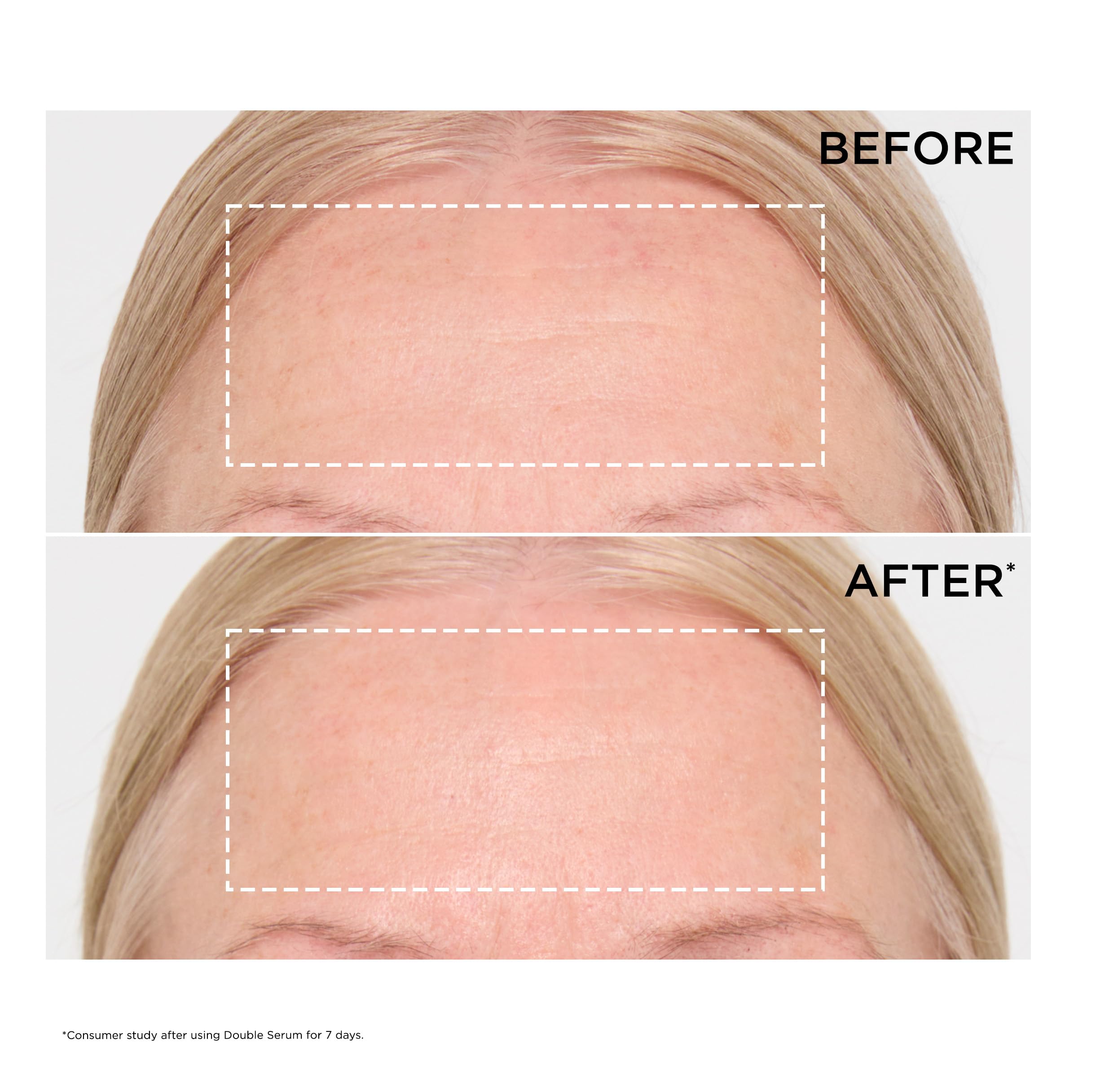 CLARINS aplicación del DOUBLE SERUM en la mano para mostrar su fluidez