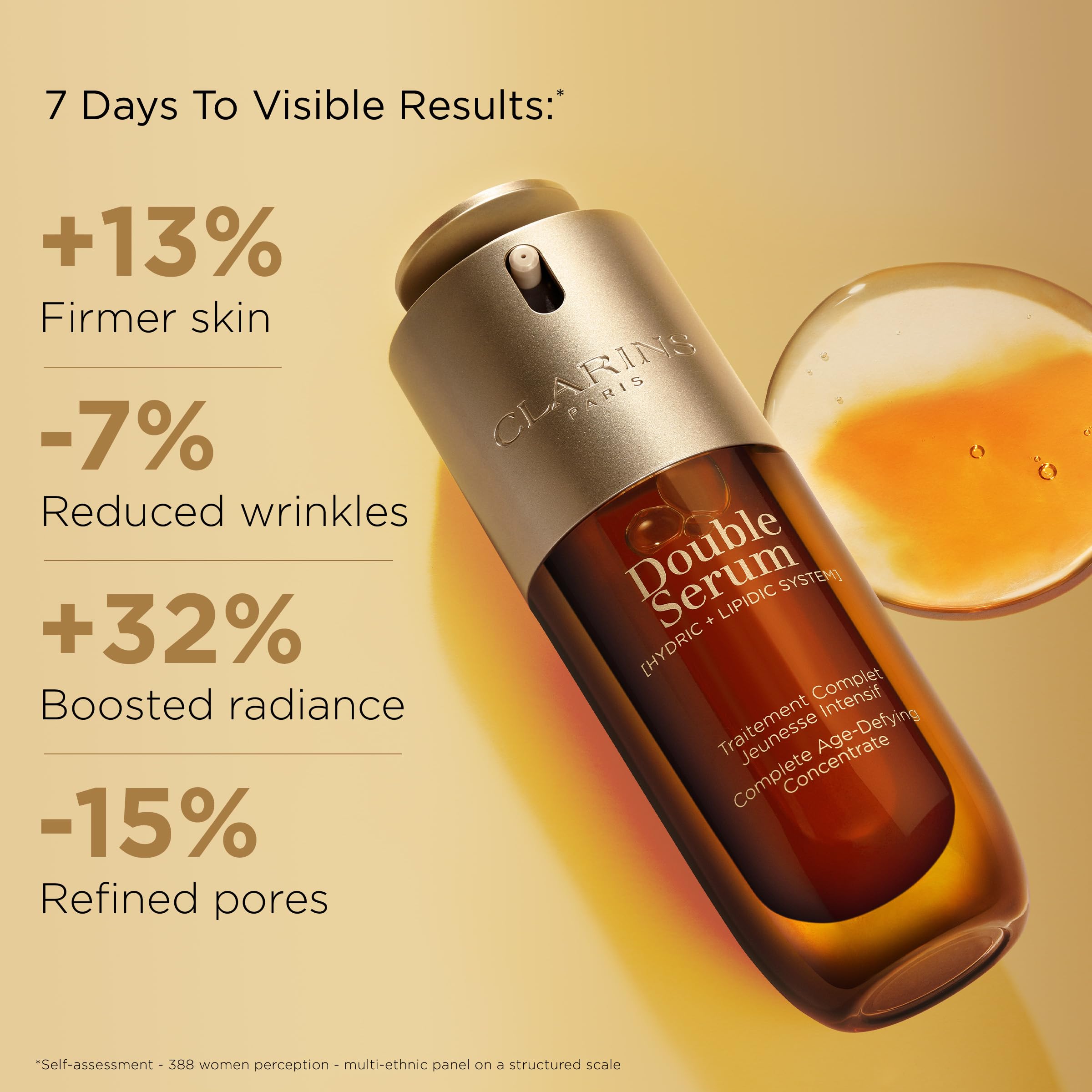 CLARINS detalle del dispensador del DOUBLE SERUM para fácil dosificación