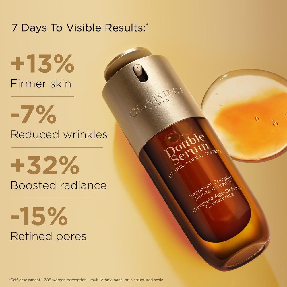 CLARINS detalle del dispensador del DOUBLE SERUM para fácil dosificación