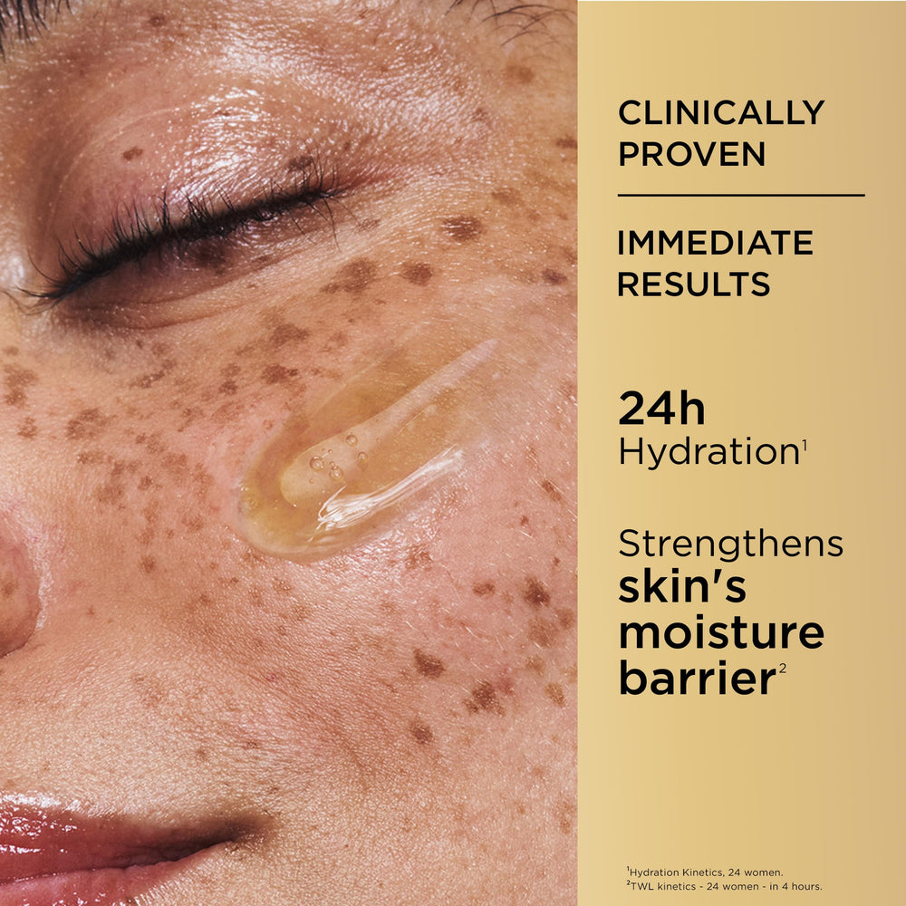 CLARINS uso del DOUBLE SERUM en cuello y escote para reafirmar piel