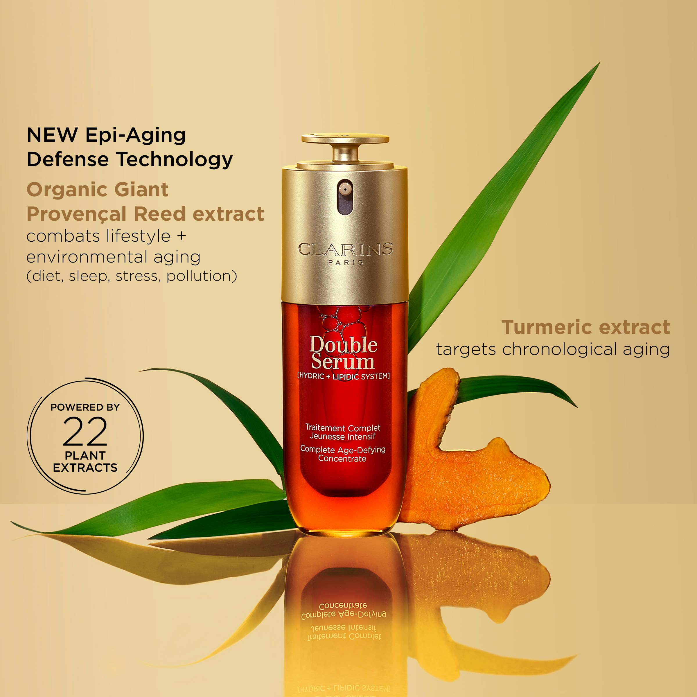 CLARINS comparación de escala del frasco de 30 ml para referencia tamaño