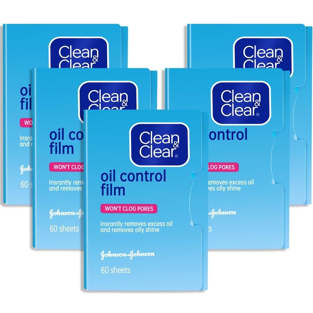 Clean & Clear empaque frontal mostrando cinco estuches y beneficio portable