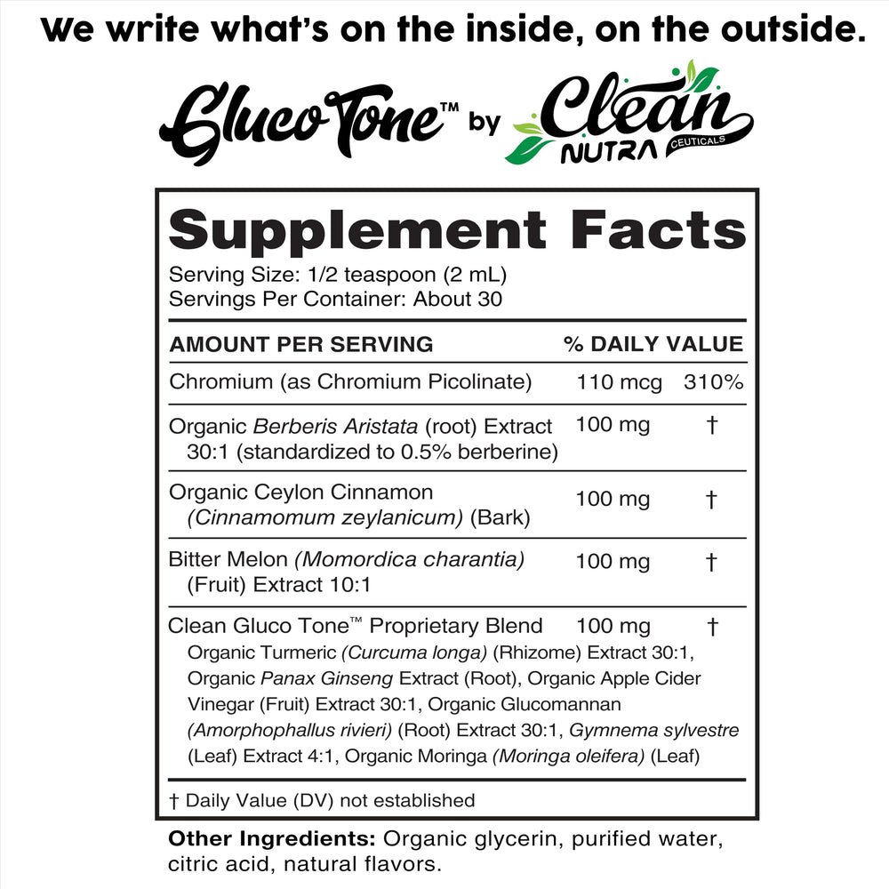 Clean Nutraceuticals comparación de tamaño junto a una mano para escala