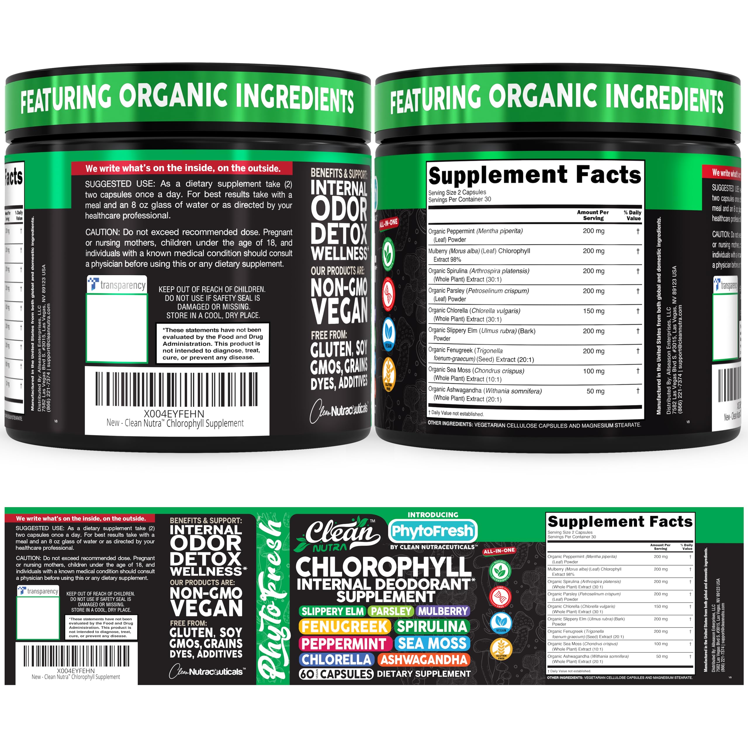 Clean Nutraceuticals botella sobre mesa en contexto de estilo de vida saludable