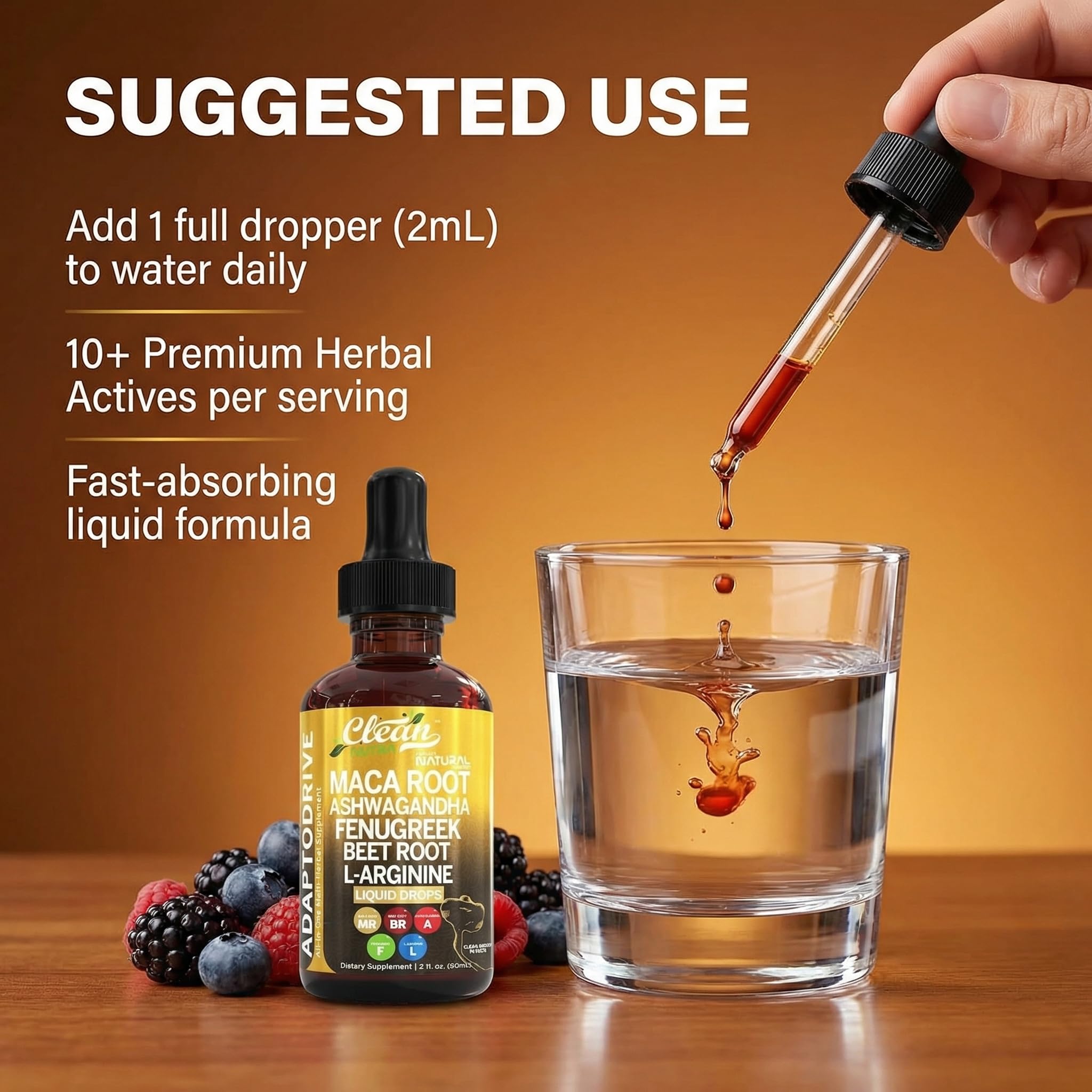 Clean Nutraceuticals etiqueta nutricional ampliada para ver ingredientes clave
