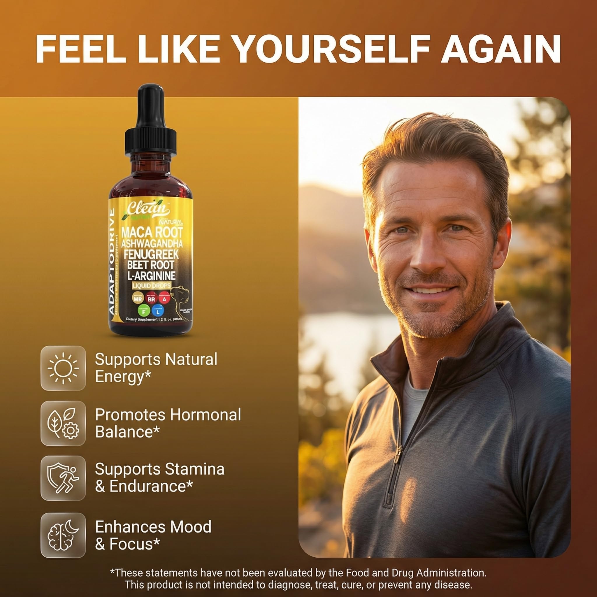 Clean Nutraceuticals gotas cayendo en cuchara mostrando control de la dosis