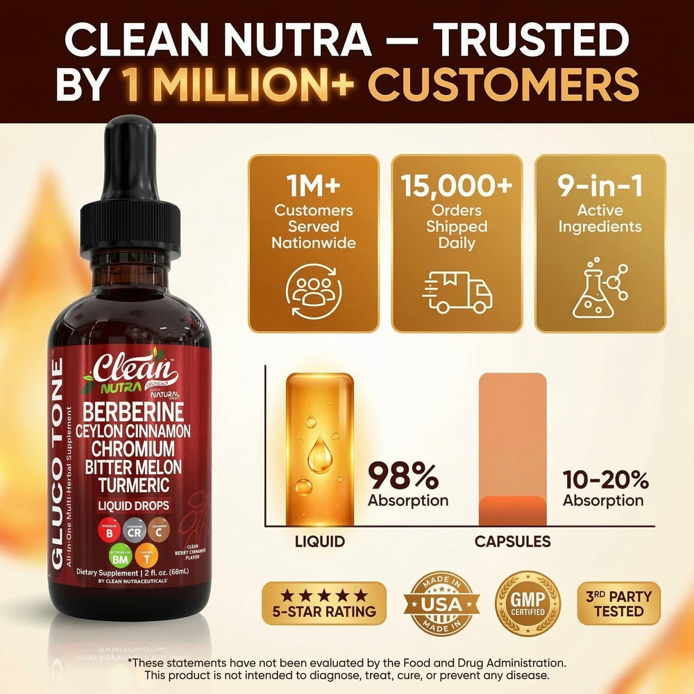 Clean Nutraceuticals gotas mezcladas en batido mostrando consumo diario