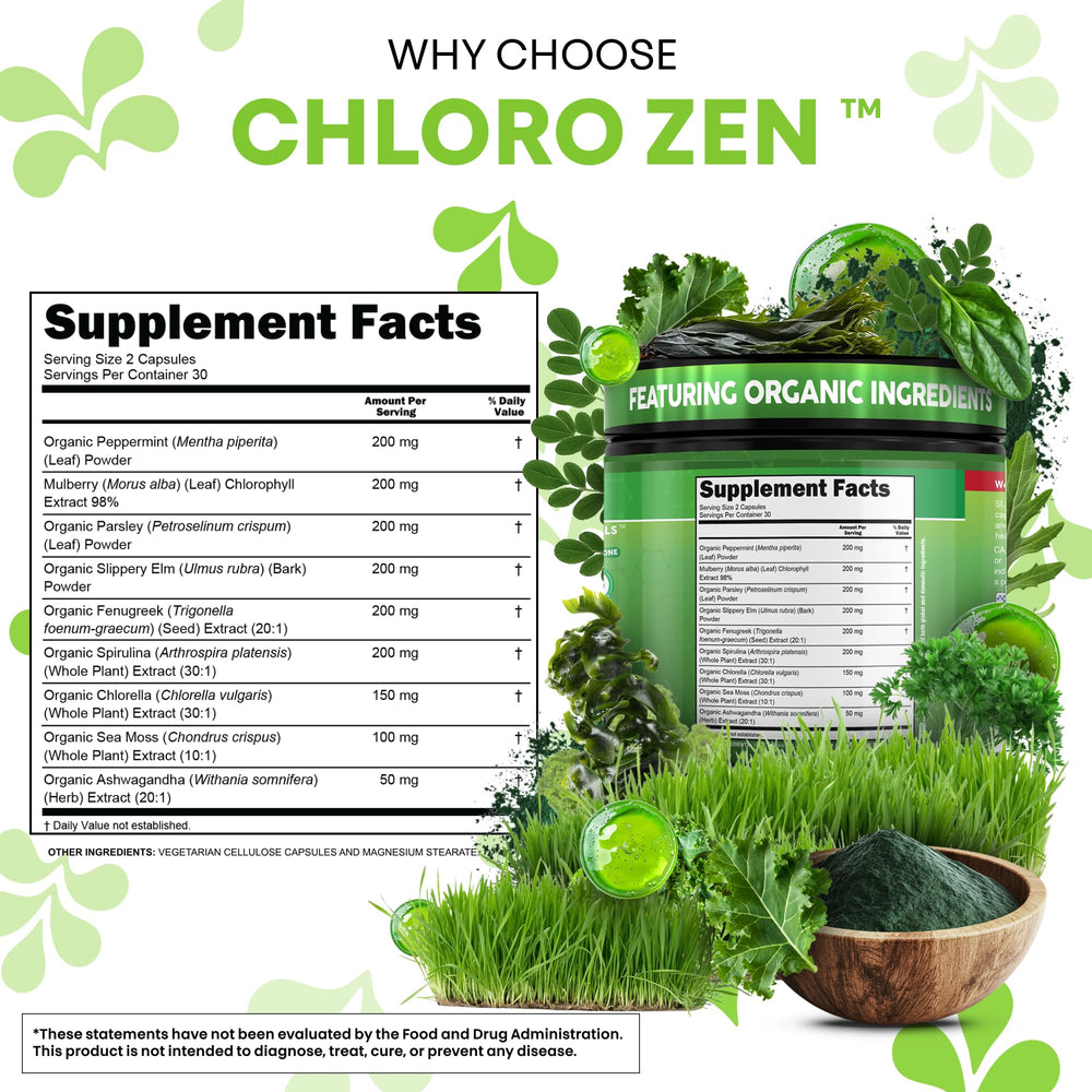 Clean Nutraceuticals cápsulas junto a hojas de menta para frescura interna