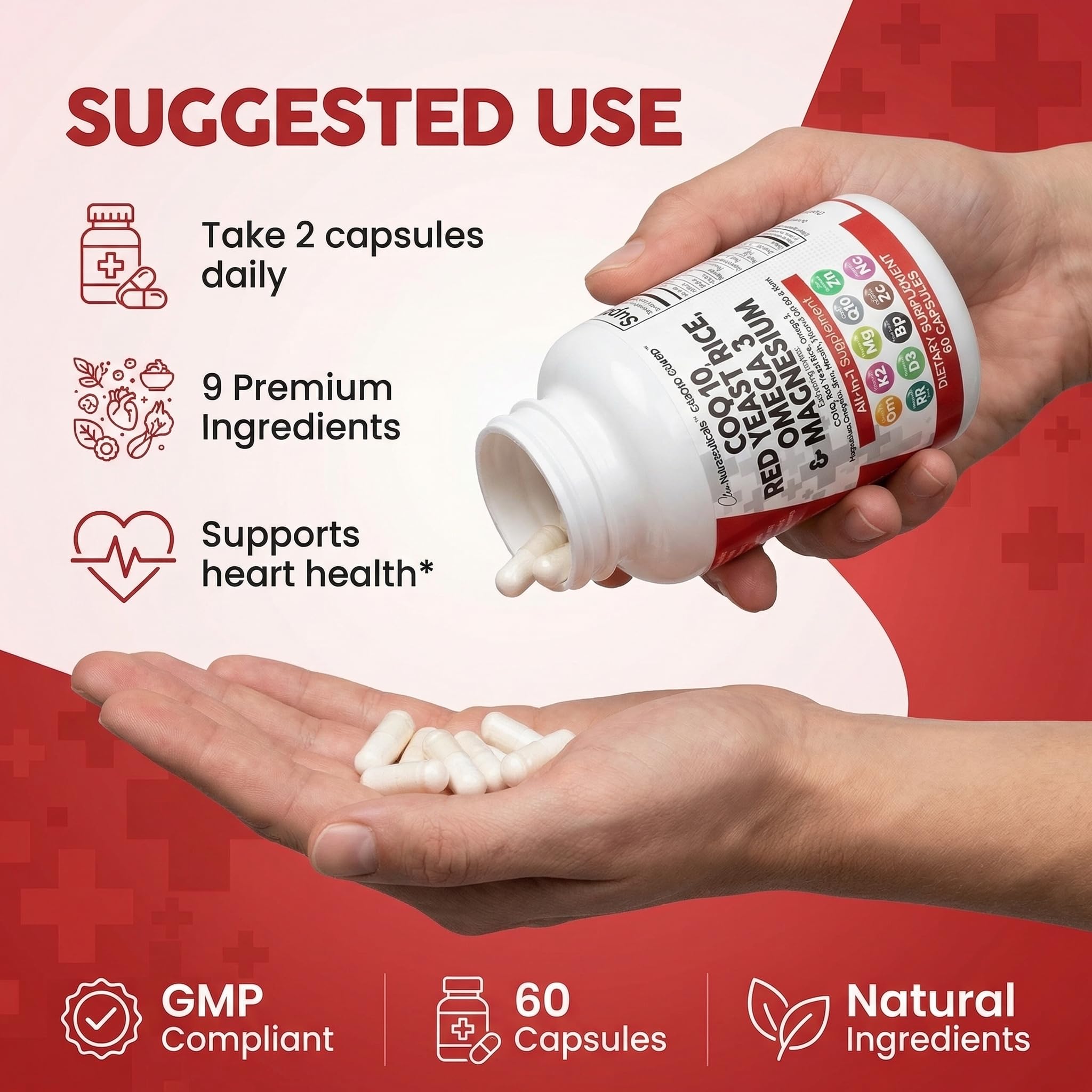 Clean Nutraceuticals comparación de tamaño de cápsula para referencia visual