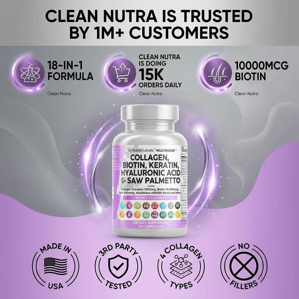 Clean Nutraceuticals comparación con otros frascos para destacar ahorro de espacio