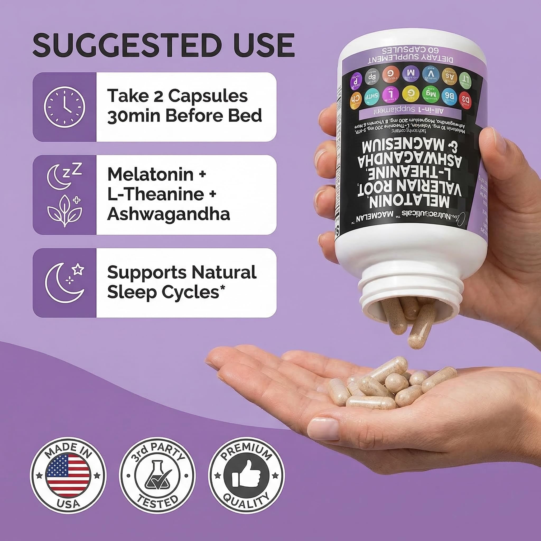 Clean Nutraceuticals cápsulas junto a moneda para comparar tamaño y facilidad de tragar