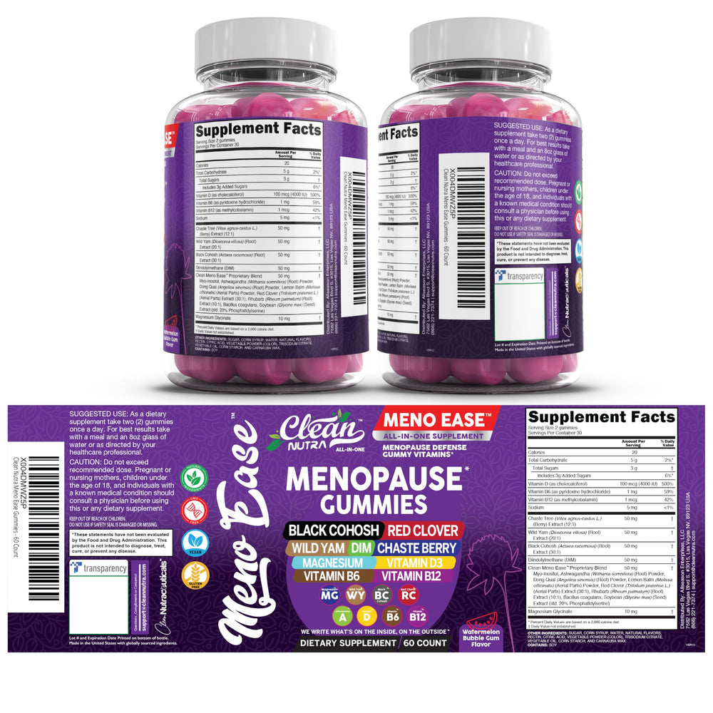 Clean Nutraceuticals comparación de tamaño para referencia visual