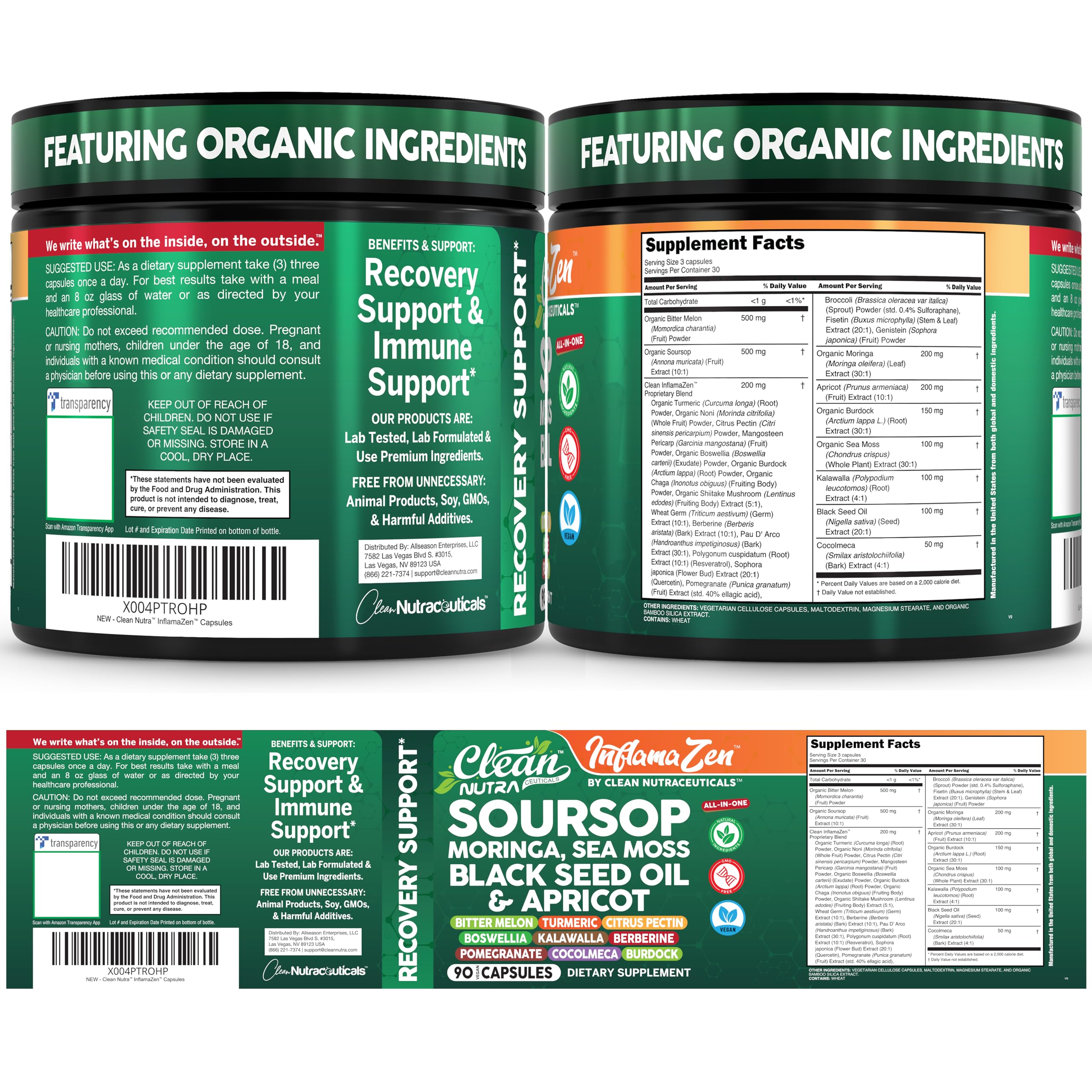 Clean Nutraceuticals frasco guardado en bolso de viaje para comodidad