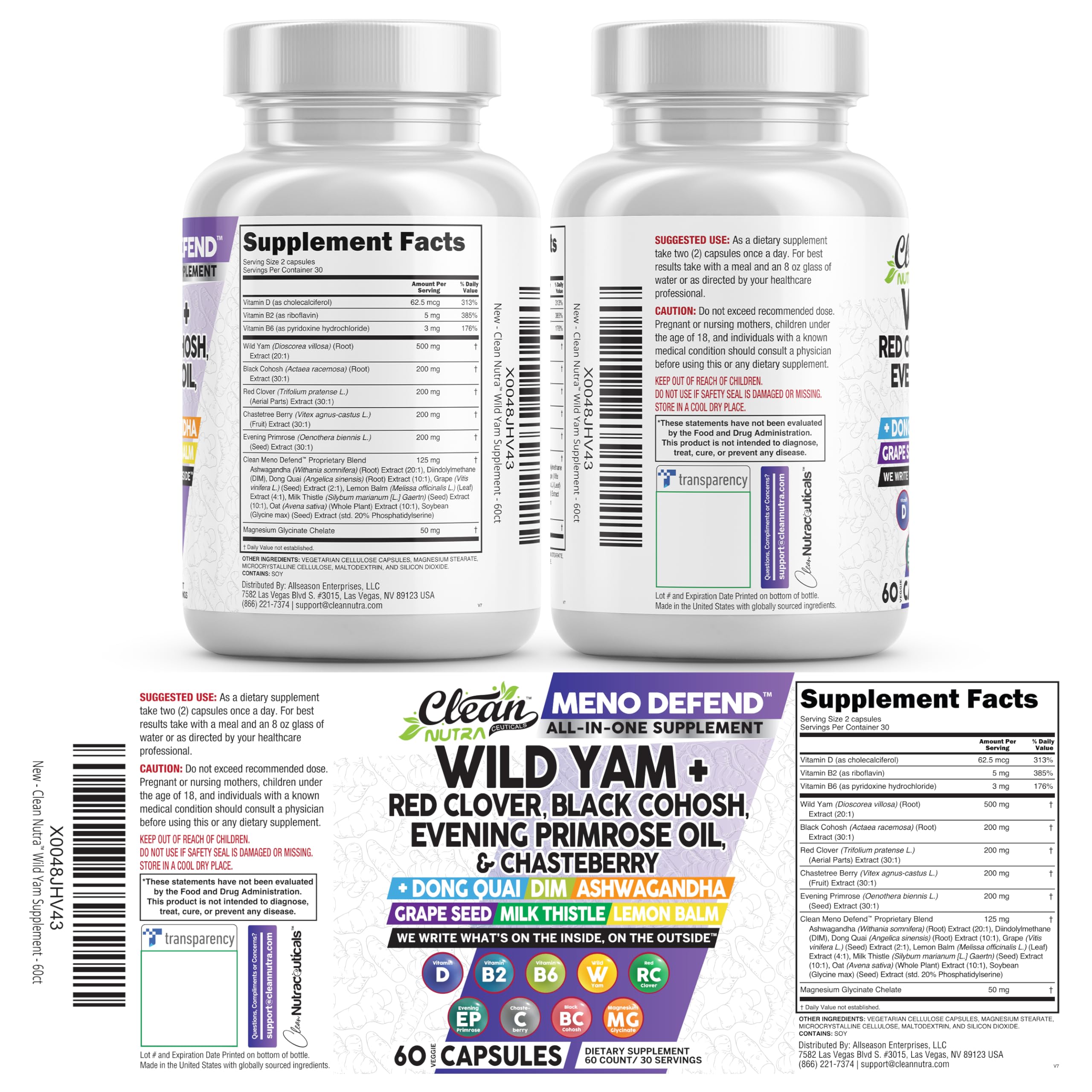 Clean Nutraceuticals botella junto a una regla para comparar tamaño y dosis