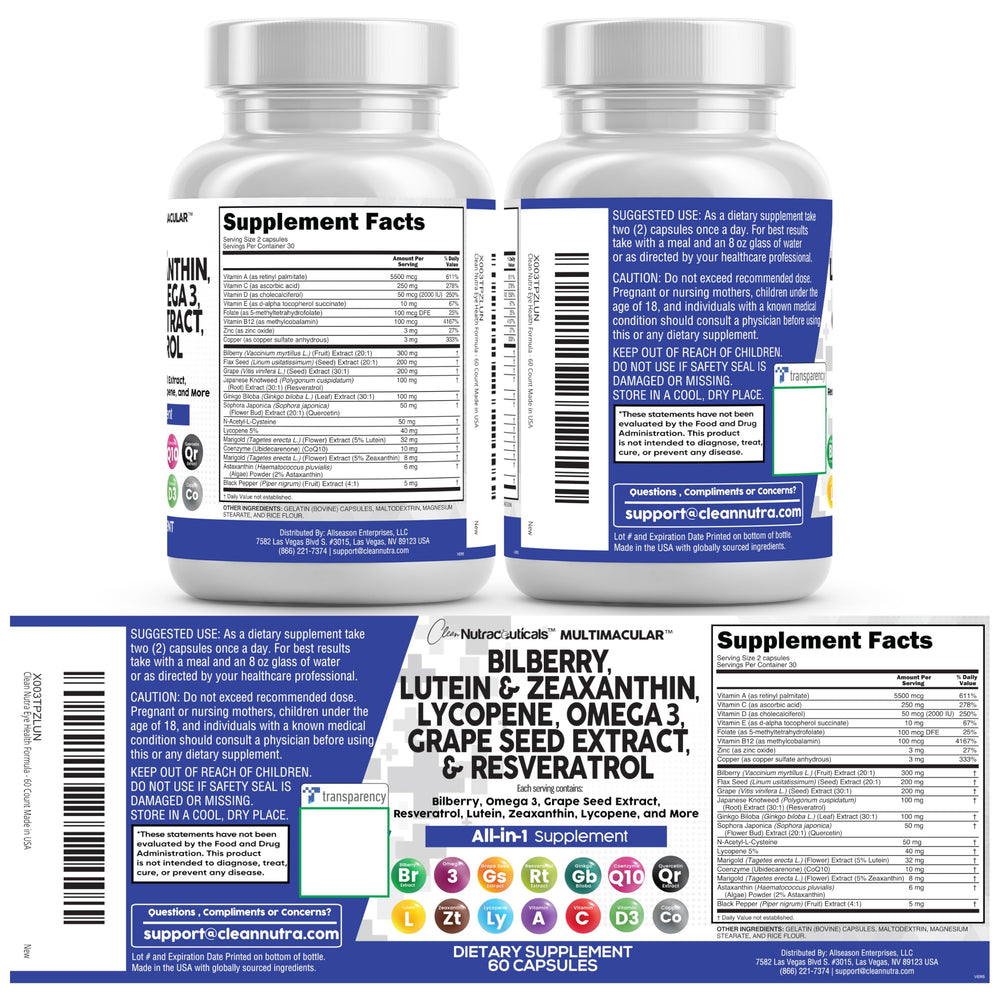 Clean Nutraceuticals cápsulas junto a frutas en escena saludable