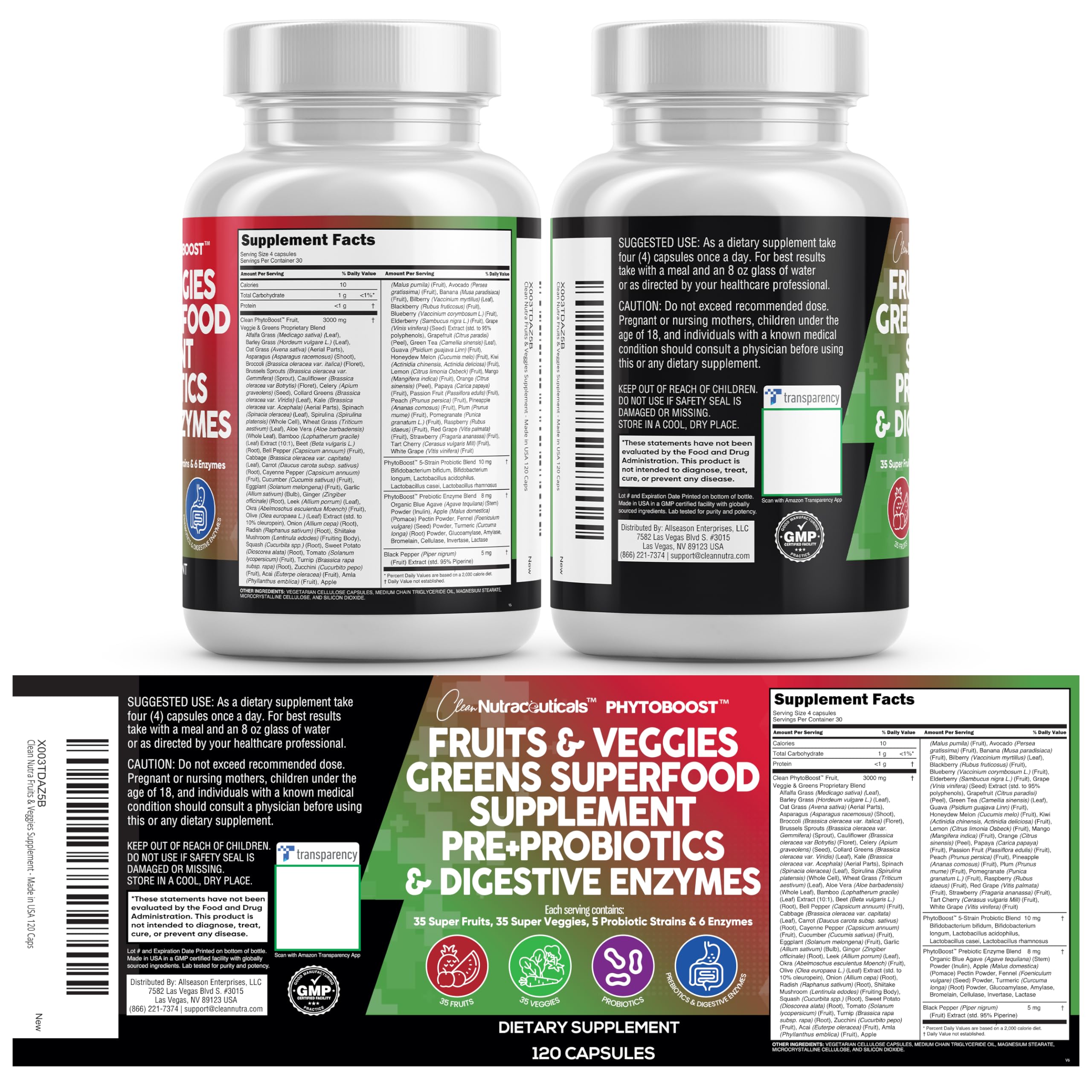 Clean Nutraceuticals ambiente de vida saludable con botella en mesa
