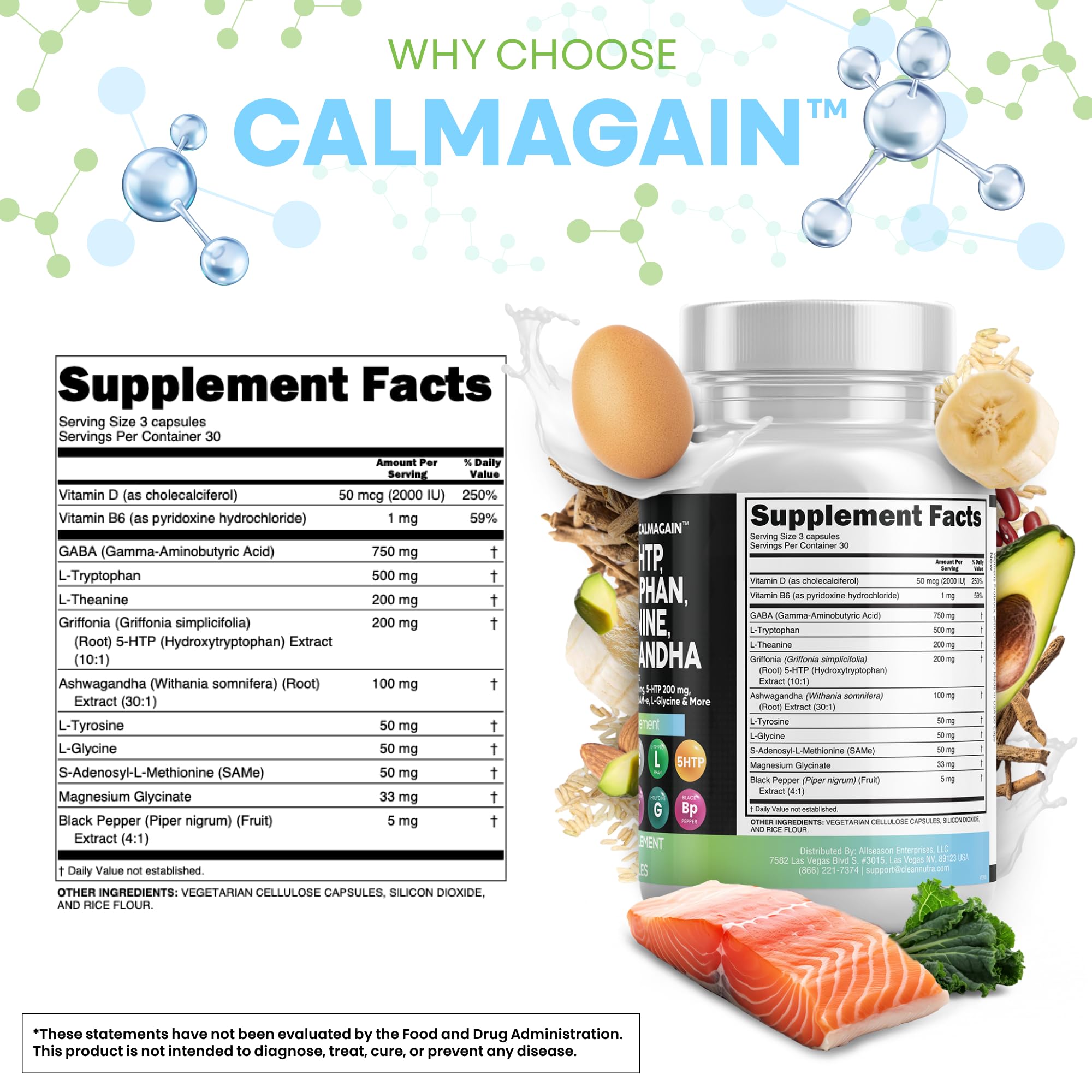 Clean Nutraceuticals frasco abierto con cápsulas listos para uso