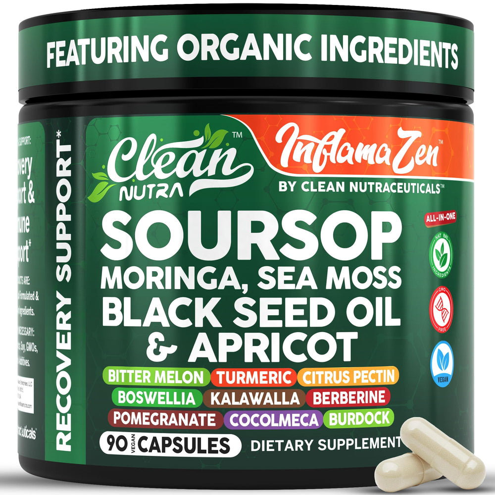 Clean Nutraceuticals frasco frontal mostrando 90 cápsulas y diseño claro