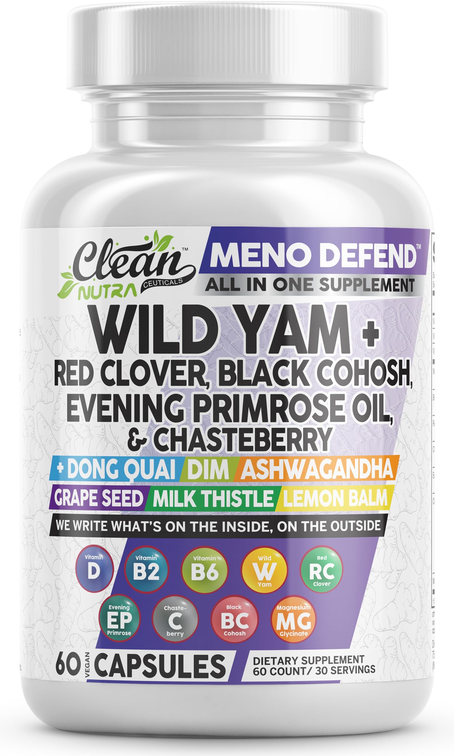 Clean Nutraceuticals frente del envase mostrando fórmula completa y uso diario