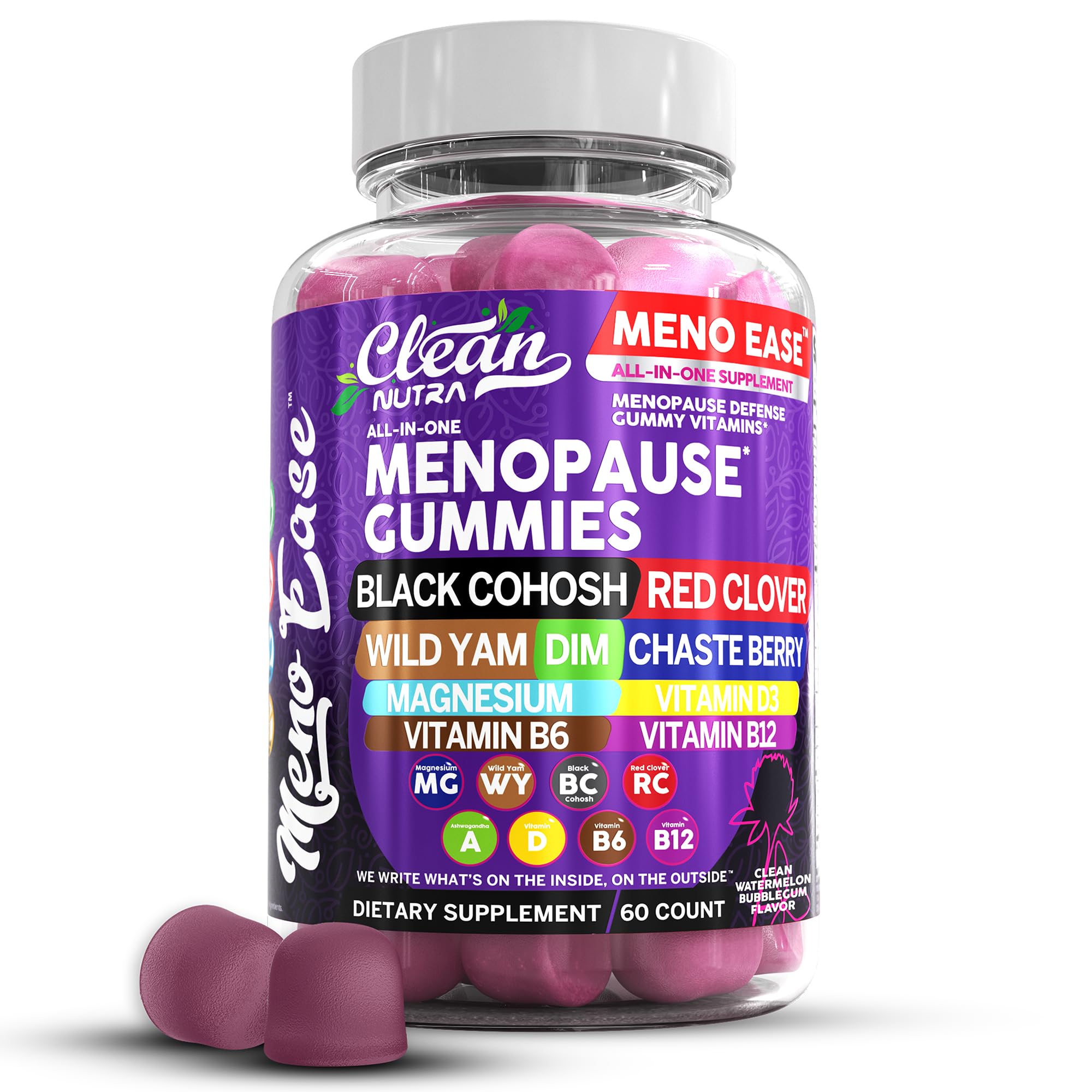 Clean Nutraceuticals envase frontal mostrando gomitas y beneficios