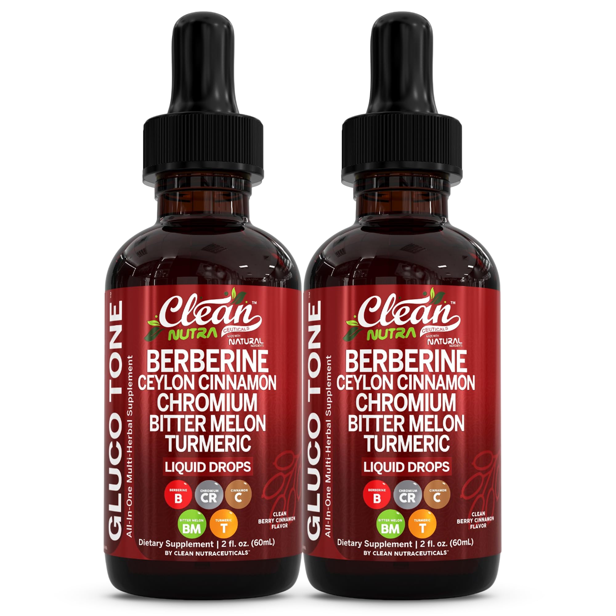 Clean Nutraceuticals botella frontal mostrando nombre y dosificación, fácil identificación