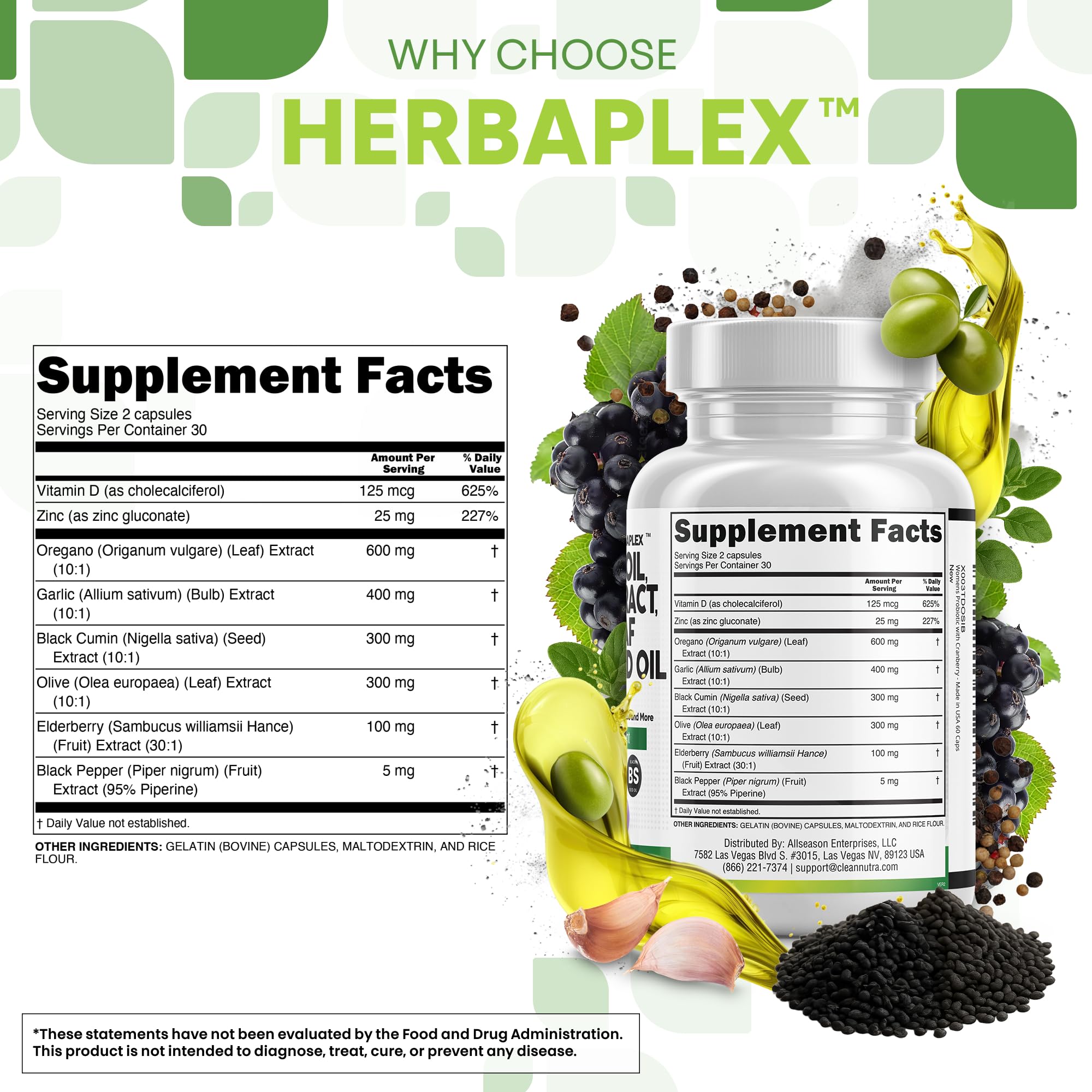 Clean Nutraceuticals conjunto de ingredientes naturales alineados